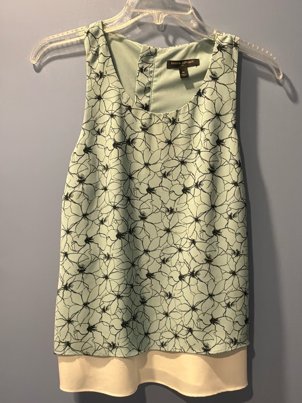 Banana Republic Mint Floral sleeveless Top